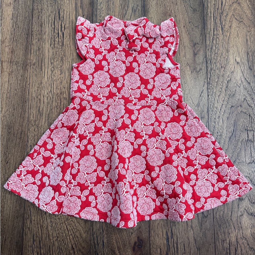 Janie and Jack Red and White Floral Dress